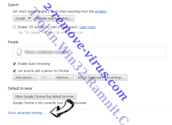 Firesearch Chrome settings more