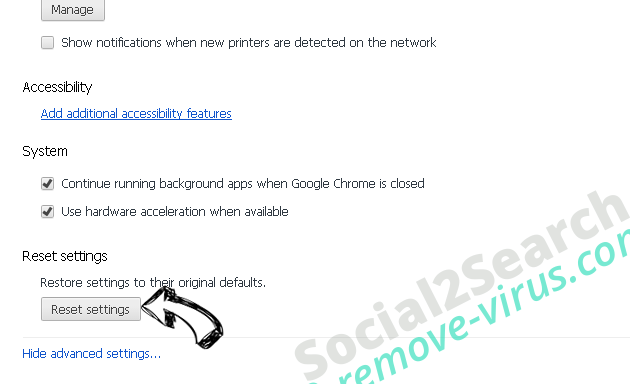 Social2Search Chrome advanced menu