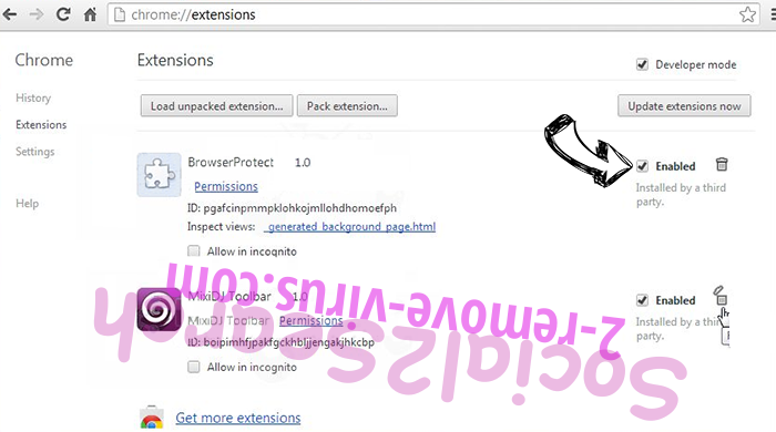 Searchprivacyplus.com Chrome extensions disable