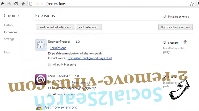 Social2Search Chrome extensions remove