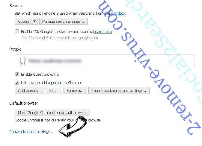 Mega Media Start Browser Hijacker Chrome settings more