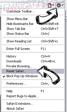 EntfernenMega Media Start Browser Hijacker Safari reset menu