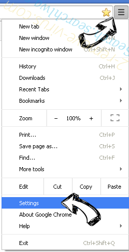 Searchlock3.com Chrome menu