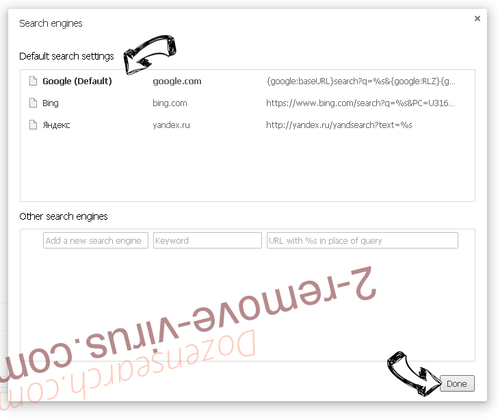 Default-Search.net Chrome extensions disable
