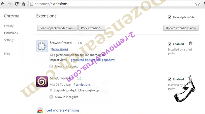 Dozensearch.com Chrome extensions remove