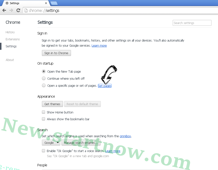 Searchgby.com Chrome settings