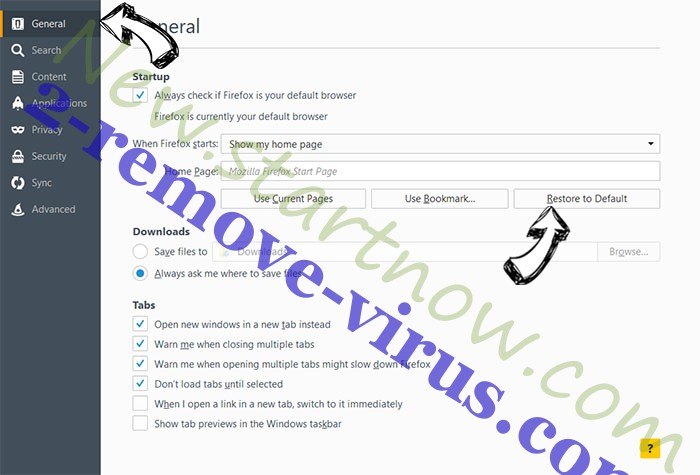 All Mypage Virus Firefox reset confirm