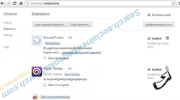 InitialPage123 Virus Chrome extensions remove