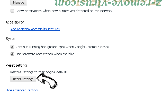 Search.youremailhub.com Chrome advanced menu