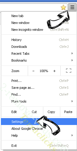 Tagonsearch.com Chrome menu