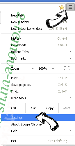 Search.youremailhub.com Chrome menu