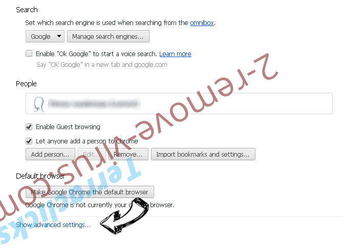 Terraclicks Chrome settings more