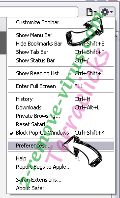 Terraclicks Safari menu