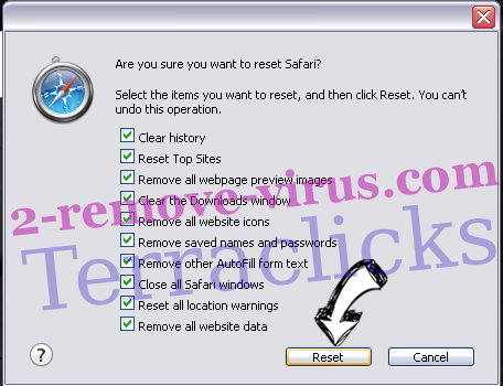 Terraclicks Safari reset