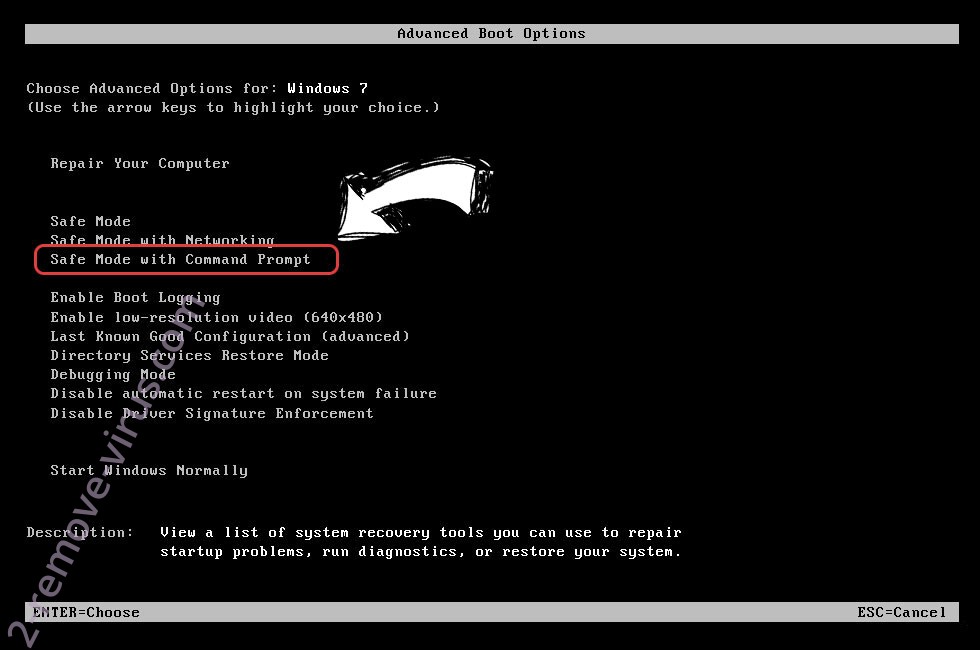 Windows boot menu - command prompt