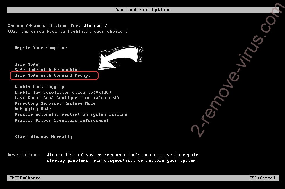 Windows boot menu - command prompt