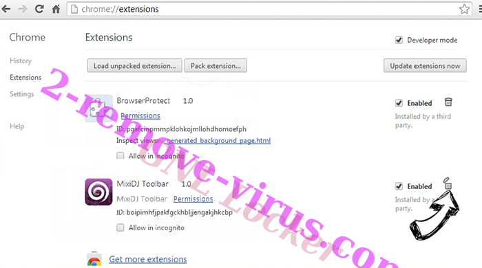 Package Access Helper Virus Chrome extensions remove