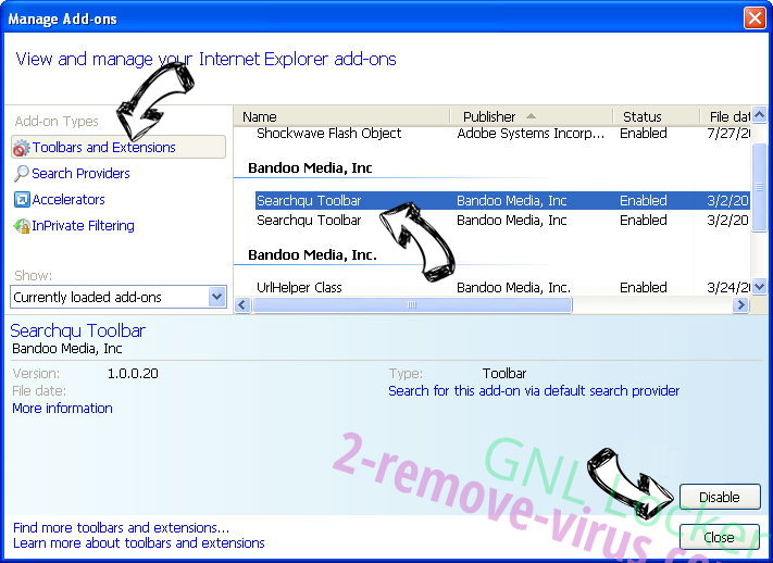 Package Access Helper Virus IE toolbars and extensions