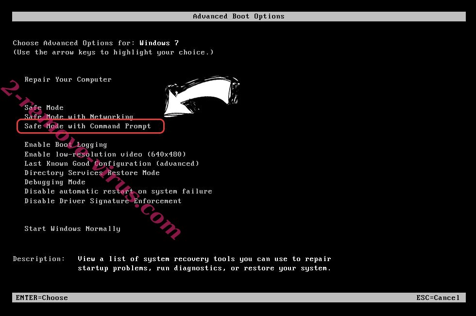 Windows boot menu - command prompt