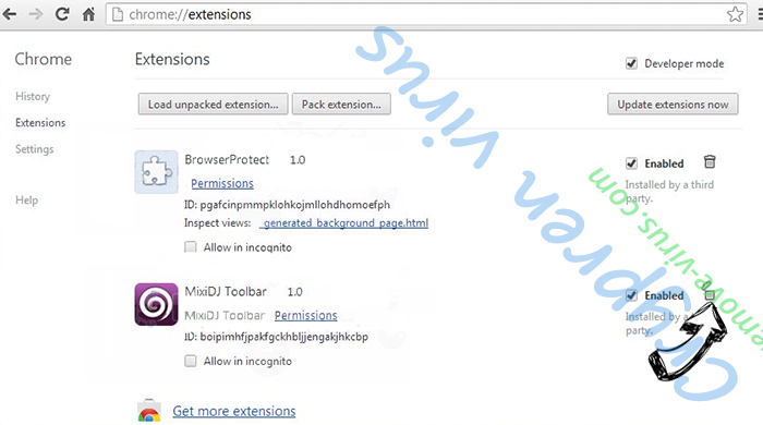 Cool Search Browser Hijacker Chrome extensions remove