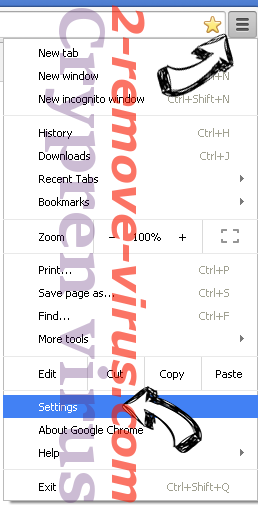iStart New Tab Chrome menu