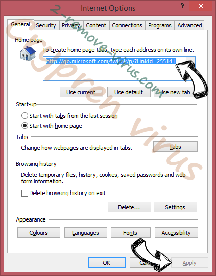 Crypren virus IE toolbars and extensions