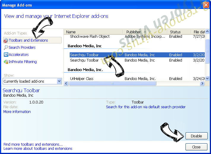 Cool Search Browser Hijacker IE toolbars and extensions