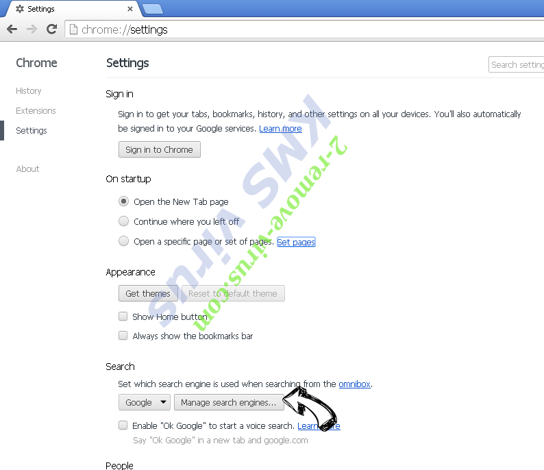 Trendio.net Chrome extensions disable