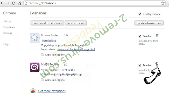 Search.xyz Chrome extensions remove