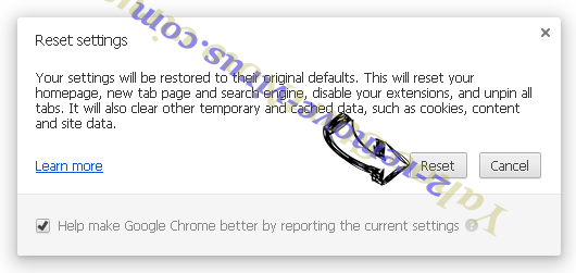 Yahoo StartNow virus Chrome reset