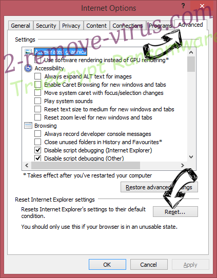 TrueCrypt Ransomware IE reset browser