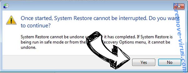 Rectot ransomware virus removal - restore message