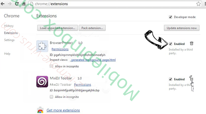 lp.ilivid.com virus Chrome extensions disable