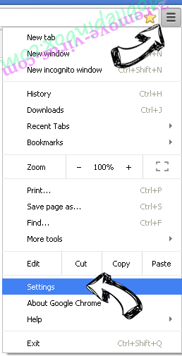 Mobilepinbox.com Chrome menu