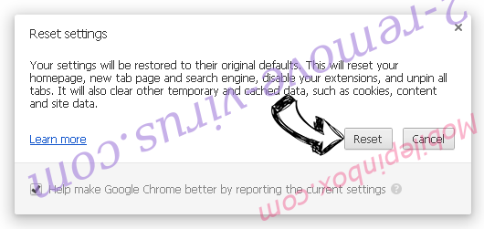 Ultimate Ad Eraser Adware Chrome reset