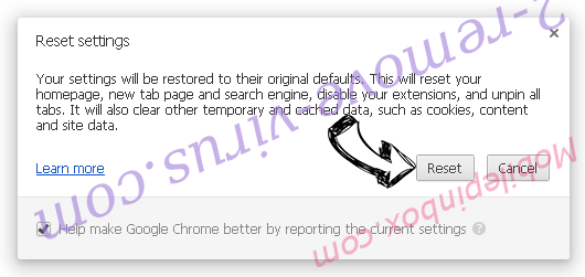 Search.bearshare.com Chrome reset