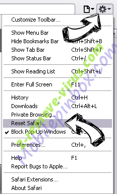 Sidecubes Virus Safari reset menu