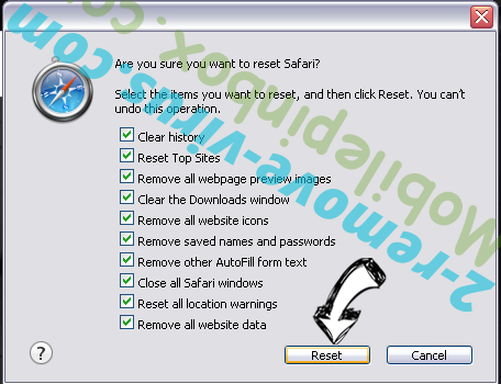 R5A File Extension Virus Safari reset