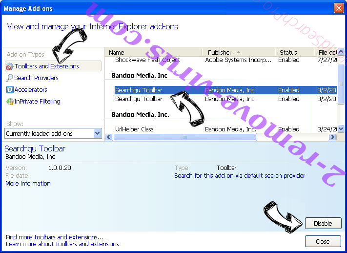 ODCODC Virus IE toolbars and extensions