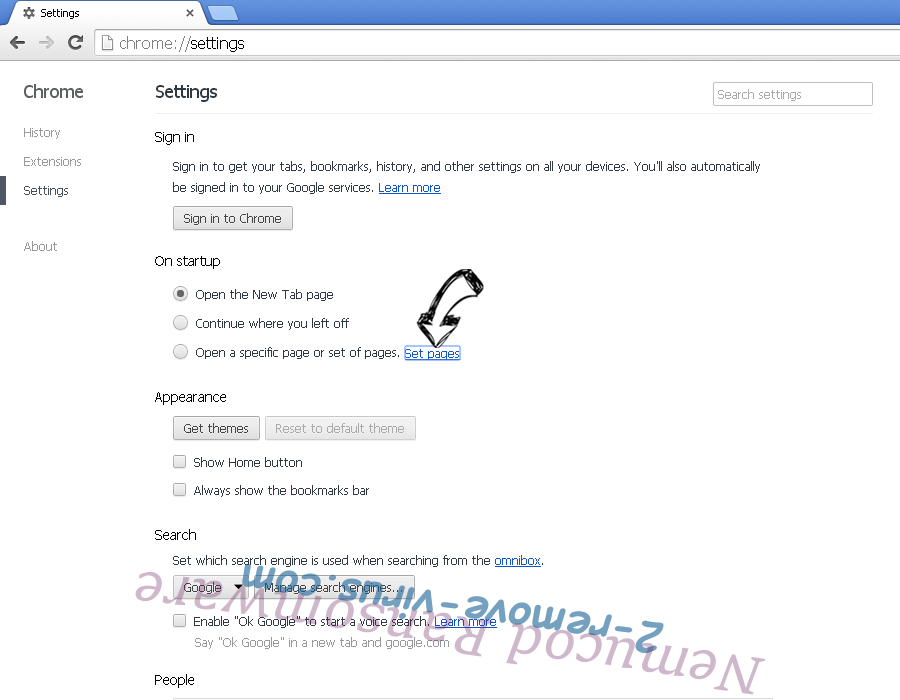 Getcaptcha21.com Chrome settings