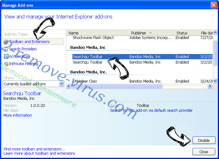 zCrypt virus IE toolbars and extensions