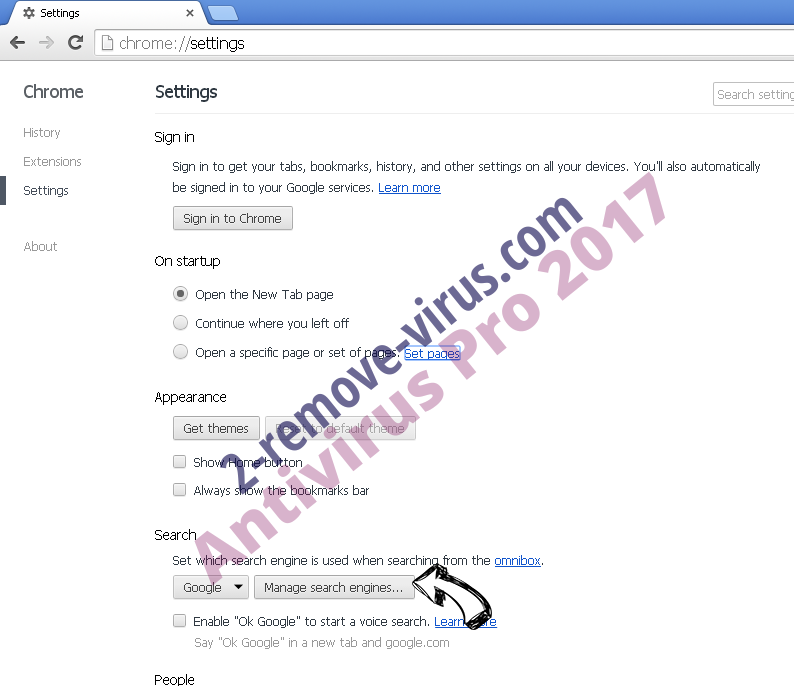 LoveSearchWeb.com Virus Chrome extensions disable