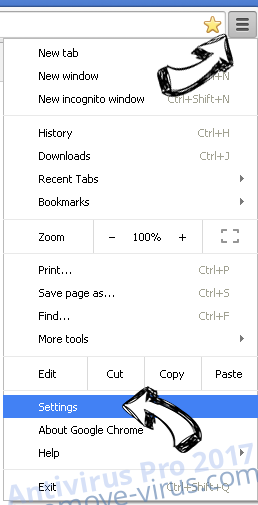 LoveSearchWeb.com Virus Chrome menu