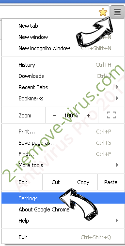 Dozensearch.com Chrome menu