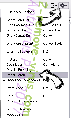 LoveSearchWeb.com Virus Safari reset menu