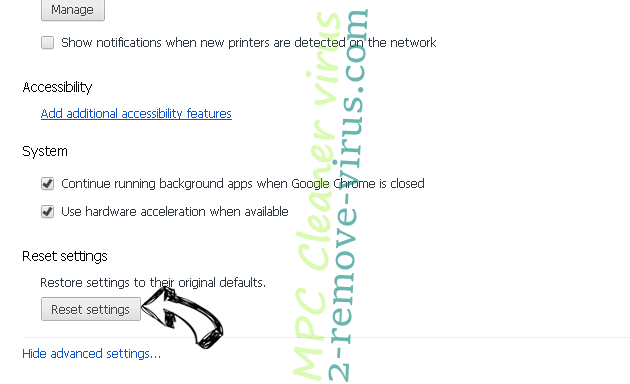 Securesurfs.biz Chrome advanced menu