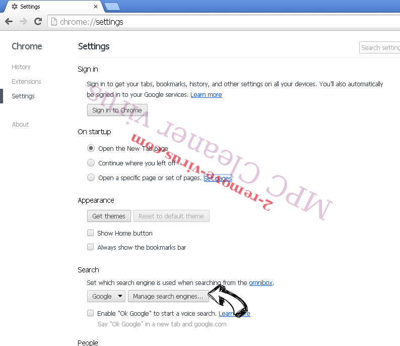 MPC Cleaner virus Chrome extensions disable