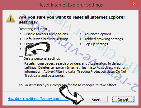 Comment supprimer Bestsearch.ai Redirect IE reset