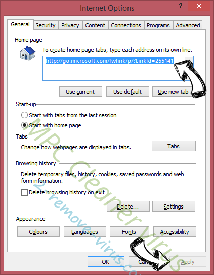 MPC Cleaner virus IE toolbars and extensions