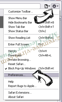 FlightSearchSpp Safari menu